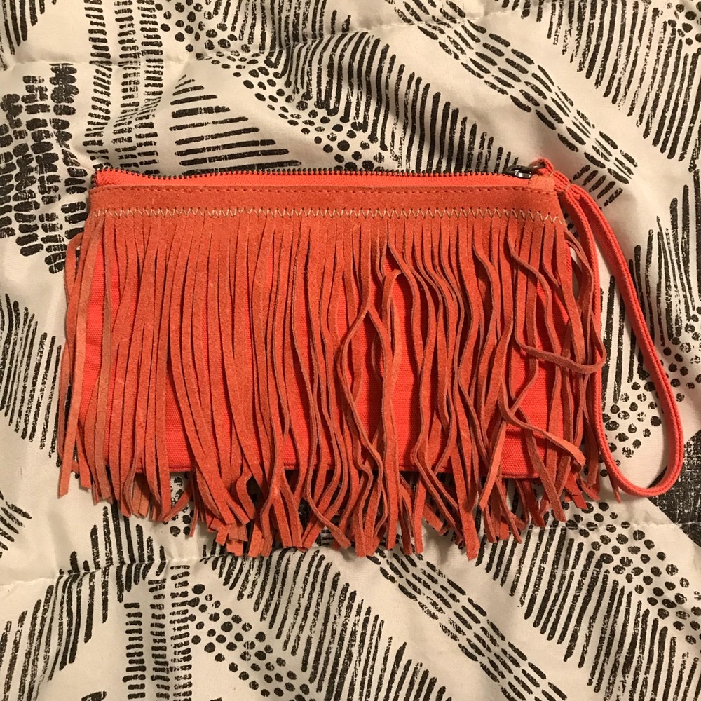 American Eagle Fringe Wristlet